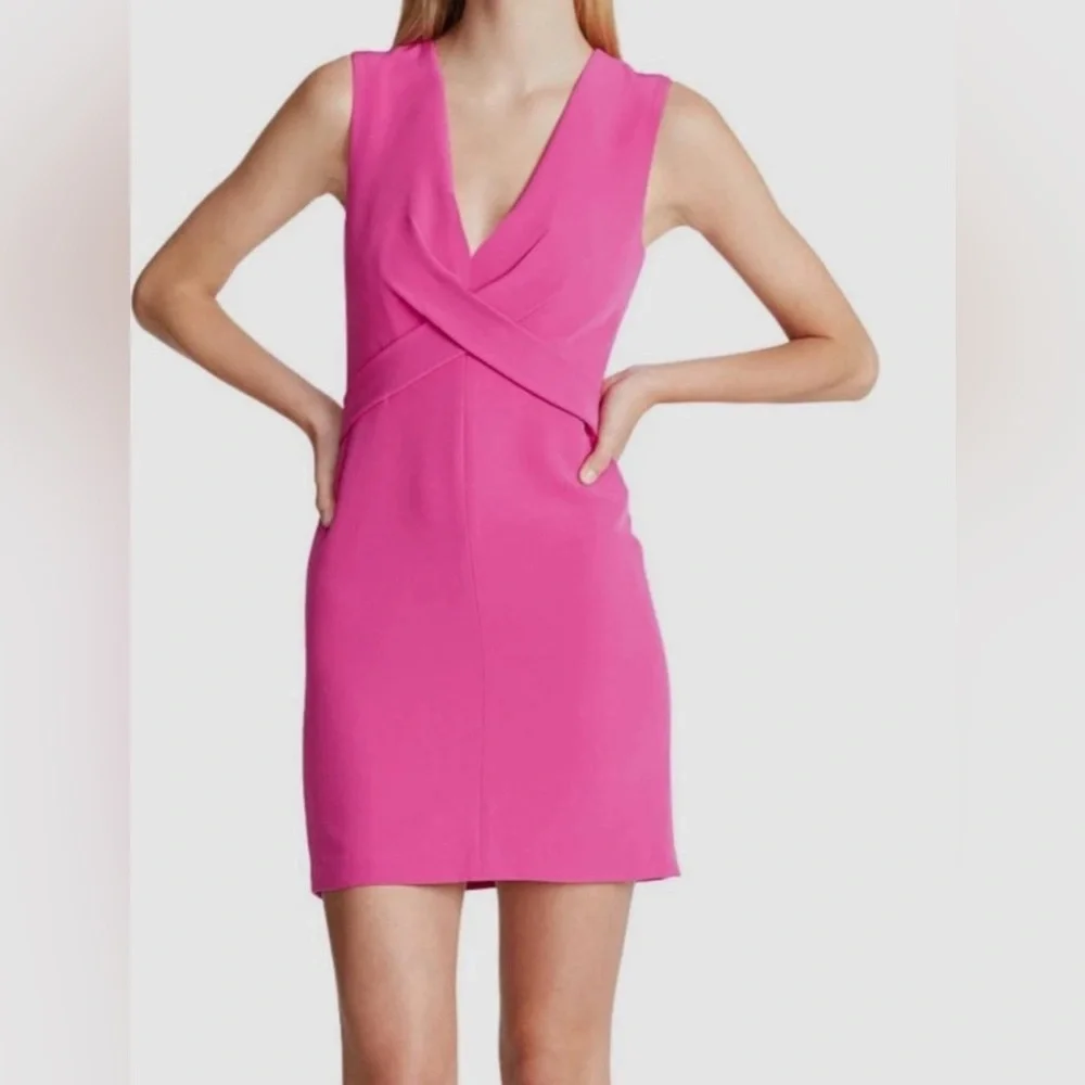 Halston Colette Crossover Mini Dress